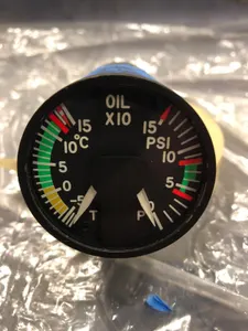 Beechjet 400A Dual Oil Pressure/Temp Gauge 397-04844 Mod A